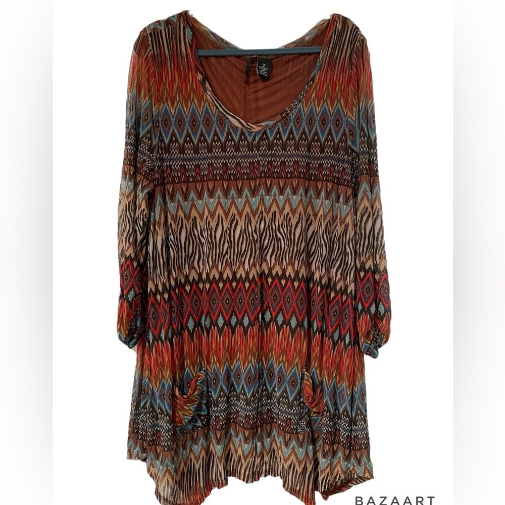 New directions woman flowy top, double layered sheet size 2x. X21